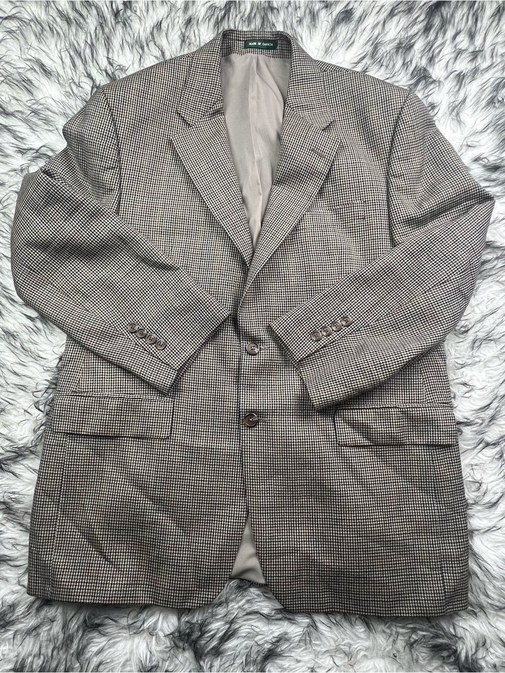 RALPH LAUREN Mens 40-42 Brown Canada Soft 100% Wool Blazer See measurements